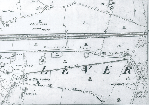 Clap Row, Darcy Lever - 1893 OS Map